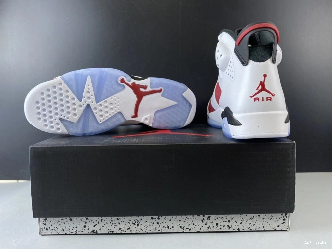 1st Kicks AIR 'CARMINE' 384664-160 RETRO 2014 JORDAN 6 0731